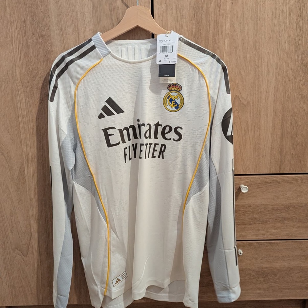 Real Madrid 25/26 Long Sleeve Home Authentic Jersey